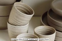 Bahan keramik tembikar untuk mangkok yang estetik dan alami