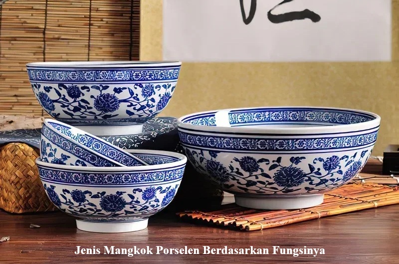 Tersedia berbagai jenis mangkok porselen dengan bentuk dan motif untuk berbagai kebutuhan hidangan